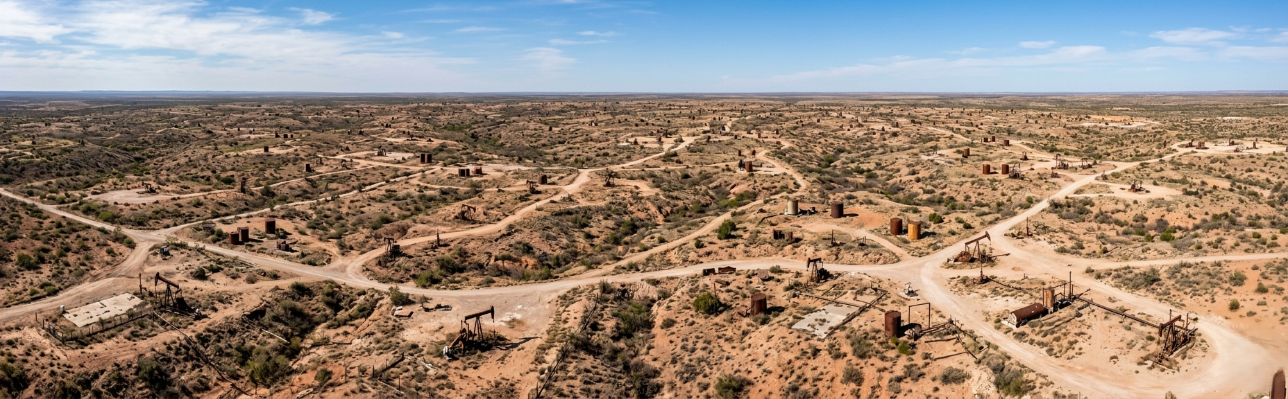 An abandoned well site in visible light